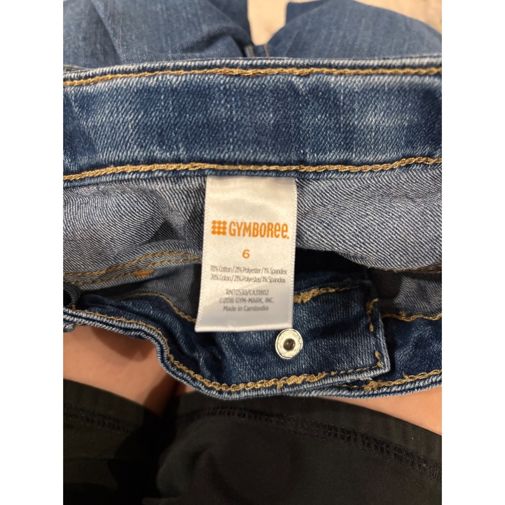 Wonder Nation & Gymboree Girls Jeans Size 6 Bundle Dark & Medium Wash Denim 2pk - Picture 3 of 3